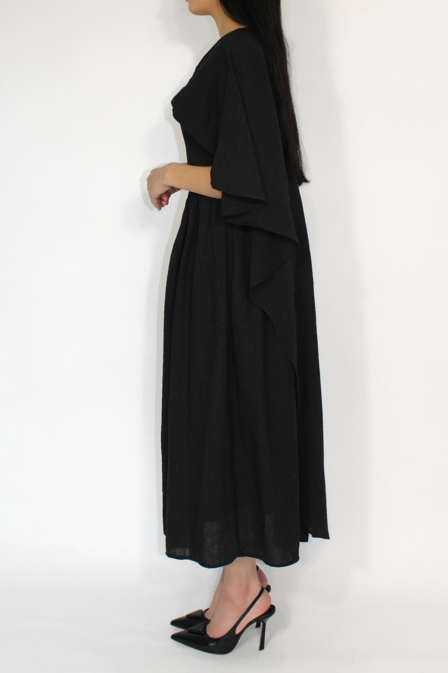Lulu Kaftan Dress Black